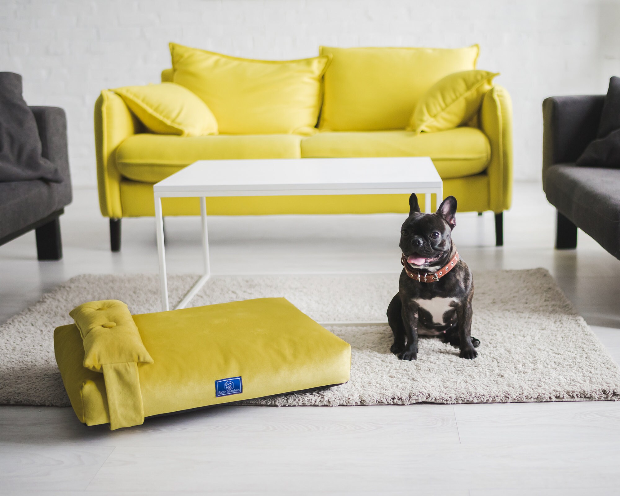 Yellow Dog Bed Large Dog Bed Modern Dog Bed Pet Bed Gift Etsy