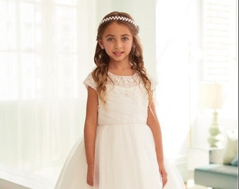 First communion dress / baptism dress / white dress for girls / ivory dress for girls/ holy communion dress