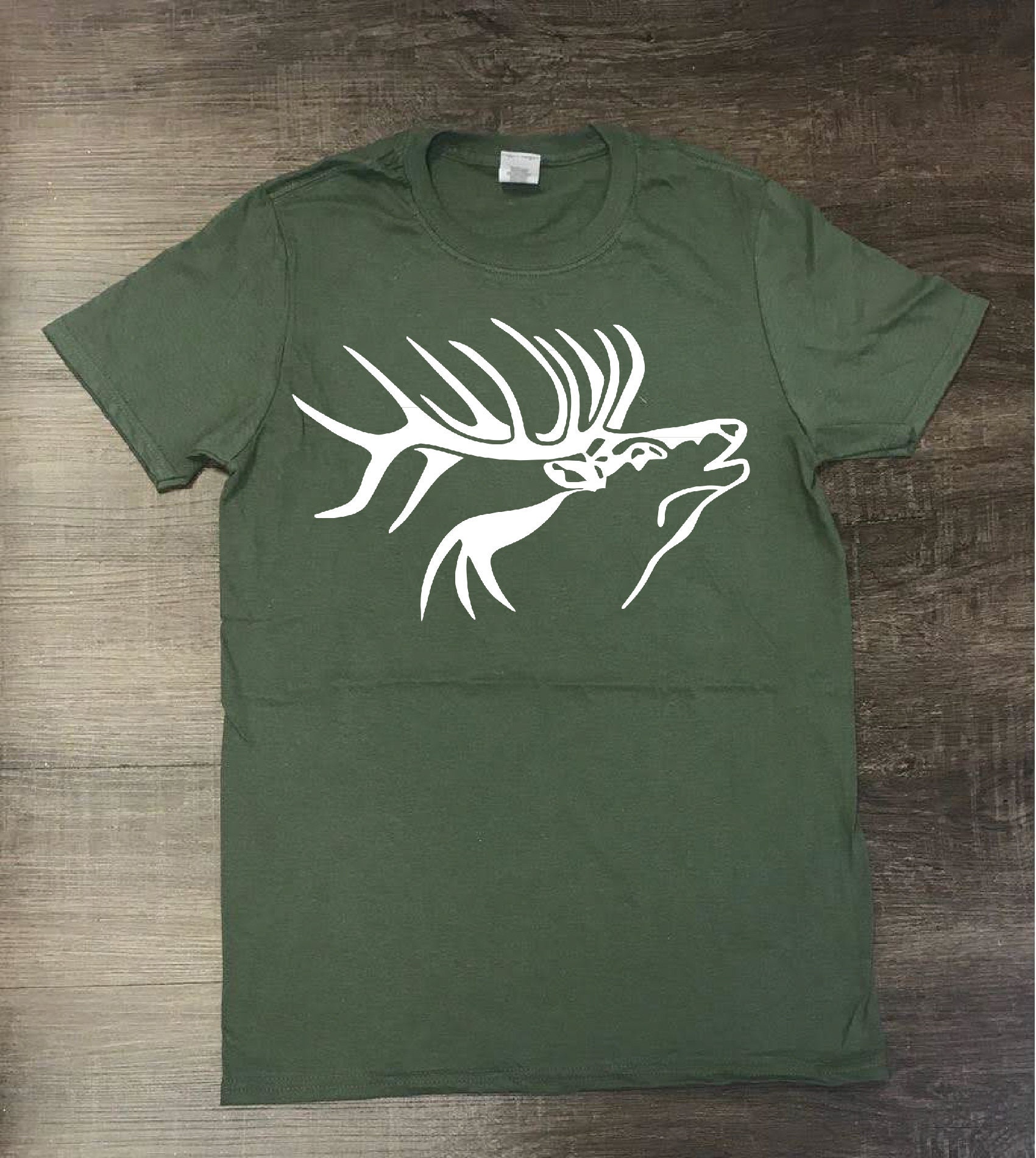 Elk Shirt Men's Hunting Tshirt with Elk Logo Hunting Etsy