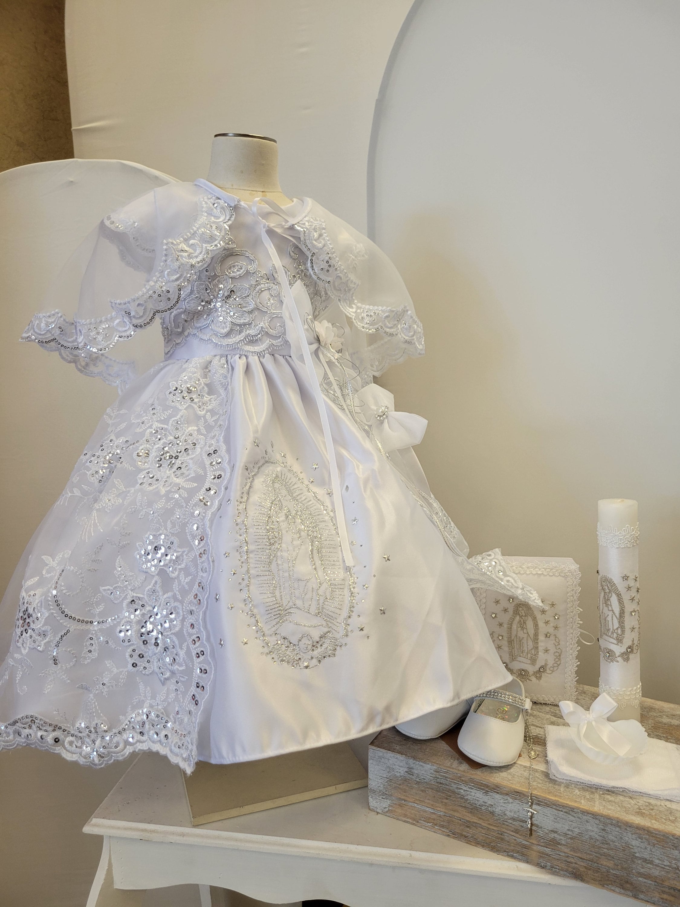 baptism dresses with our lady of guadalupe Virgen de Guadalupe All included Baptism Dress, Christening Gown, Baby STYLO