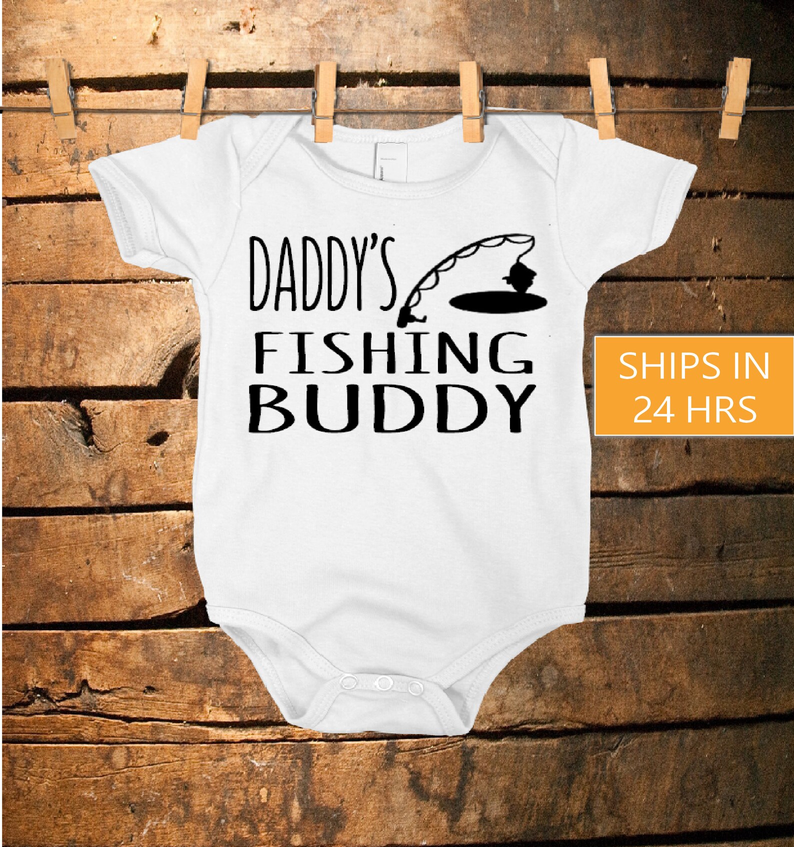 Daddy's Fishing Buddy Baby Onesie Fishing Baby Onesie Etsy