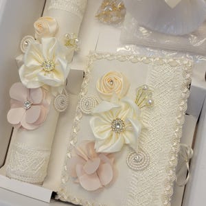 Handmade Baptism Candle Set: Christening Ceremony 5-Piece Set