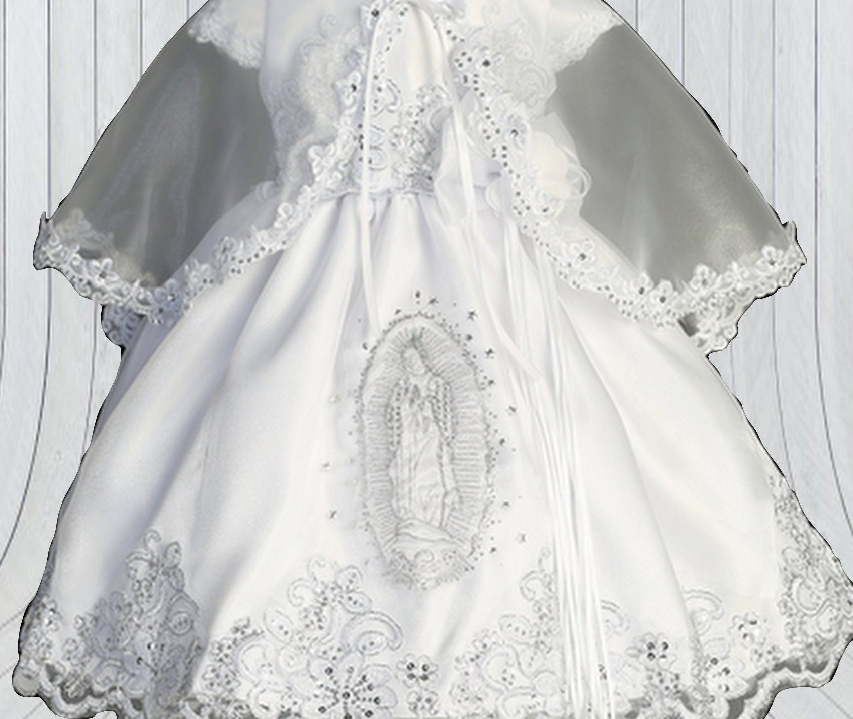 knee length dresses for ladies Vestido de Bautizo con Virgen de Guadalupe – STYLO