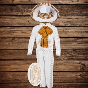 Pak Charro, jongen doop charro, Virgen de Guadalupe, guadalupe virgen stitching, Traje de Bautizo, Traje de Niño