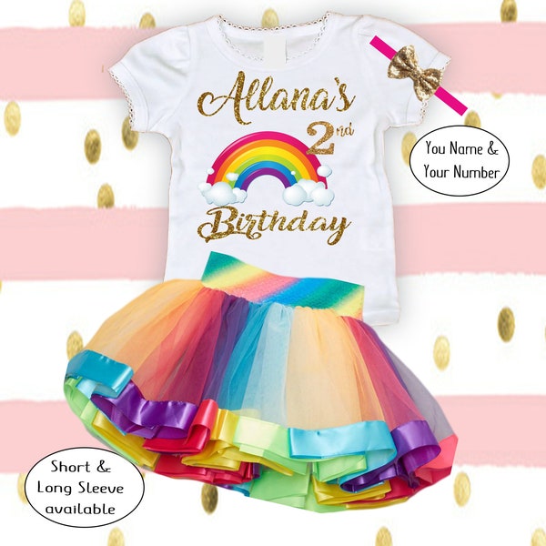 Rainbow birthday set, Rainbow tutu set, Rainbow tutu, Rainbow outfit, Birthday tutu set, Rainbow 1st birthday, Rainbow tutu outfit, rainbow