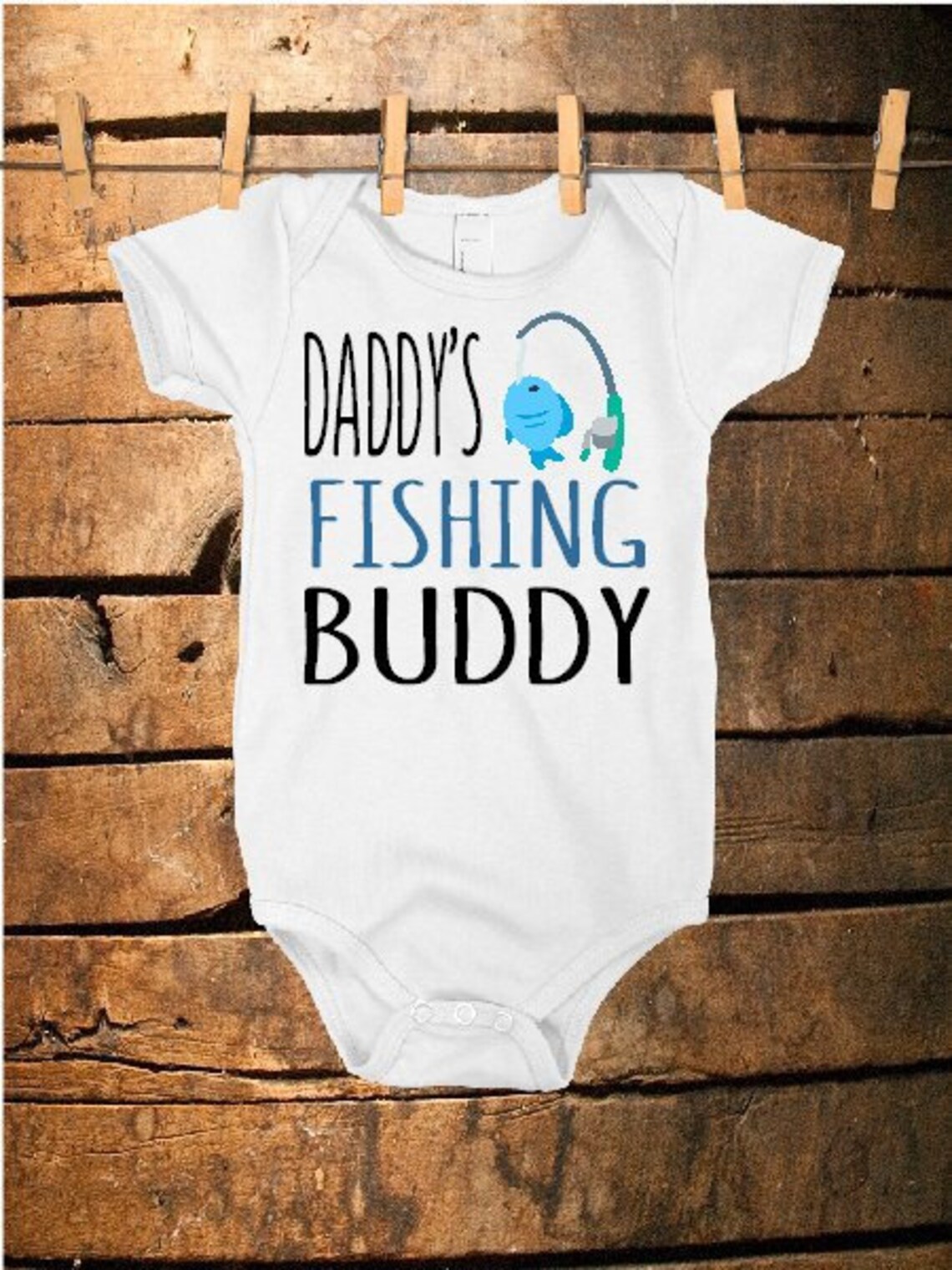 Daddy's Fishing Buddy Baby Onesie Fishing Baby Onesie Etsy