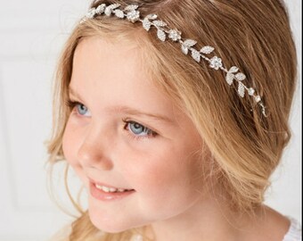 Crystal Flower Crown Wreath, Communion Crown Headband, Crystal Pearl Headband Flower Crown Wreath,Communion Halo Wreath, Pearl Headband,