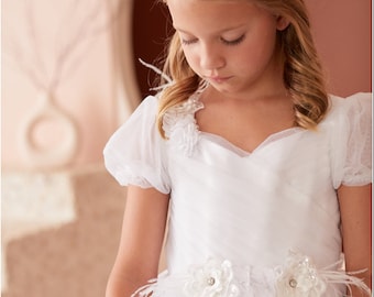 First communion dress / baptism dress / white dress for girls / ivory dress for girls/ holy communion dress