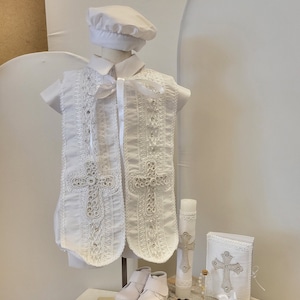 Traje de bautizo para niño: mameluco Ropon, vestido de niño, traje vintage, niño bautizo,