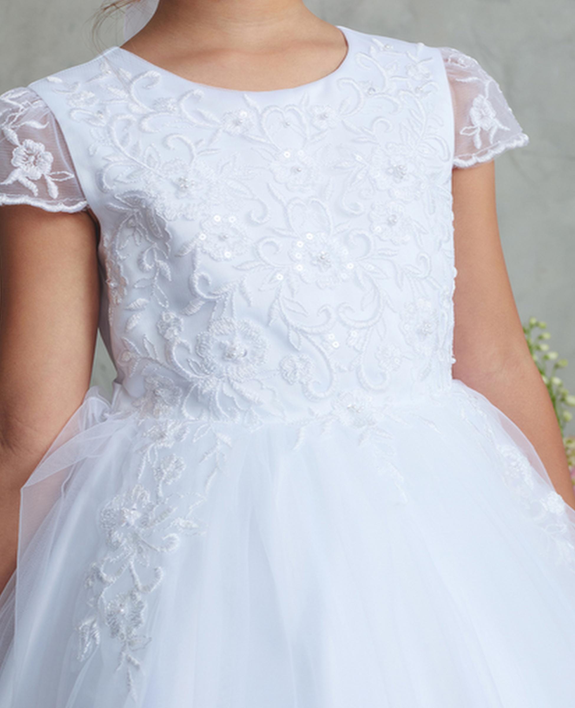 Lace Cap Sleeve Communion Dress - Etsy Lace Cap Sleeve Communion Dress - Etsy