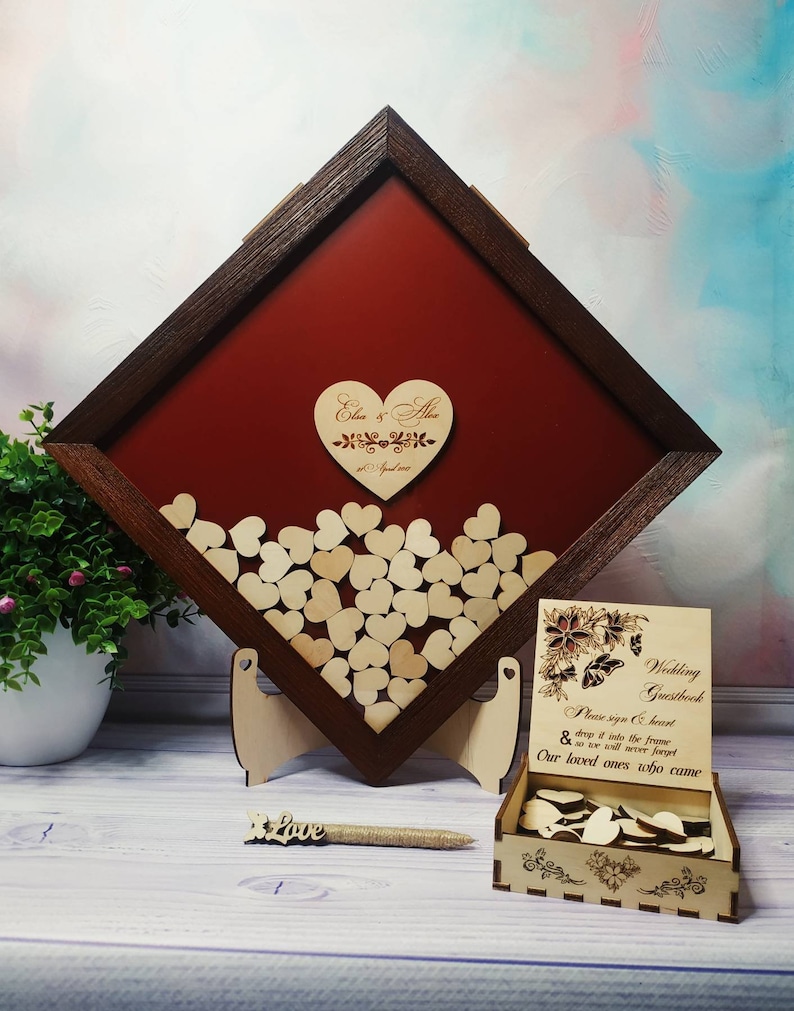 Wedding guest book Drop Box guest book Guest memory ideas Etsy