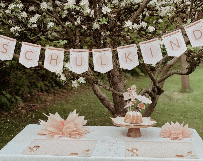 BETESSIN Einschulungs Girlande - DU BIST 1. KLASSE Dekoration Für Schulanfang & Einschulungsfeier