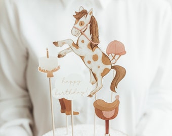 Cake topper horse birthday, table decoration horse birthday, children's birthday decoration, cake decoration, horse birthday, horse party