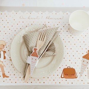 Placemat school enrollment boy blonde, table decoration school enrollment, school enrollment decoration, school child boy, school enrollment gift, first day of school