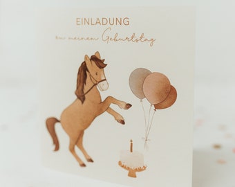 Einladung Kindergeburtstag Pferd Etsy