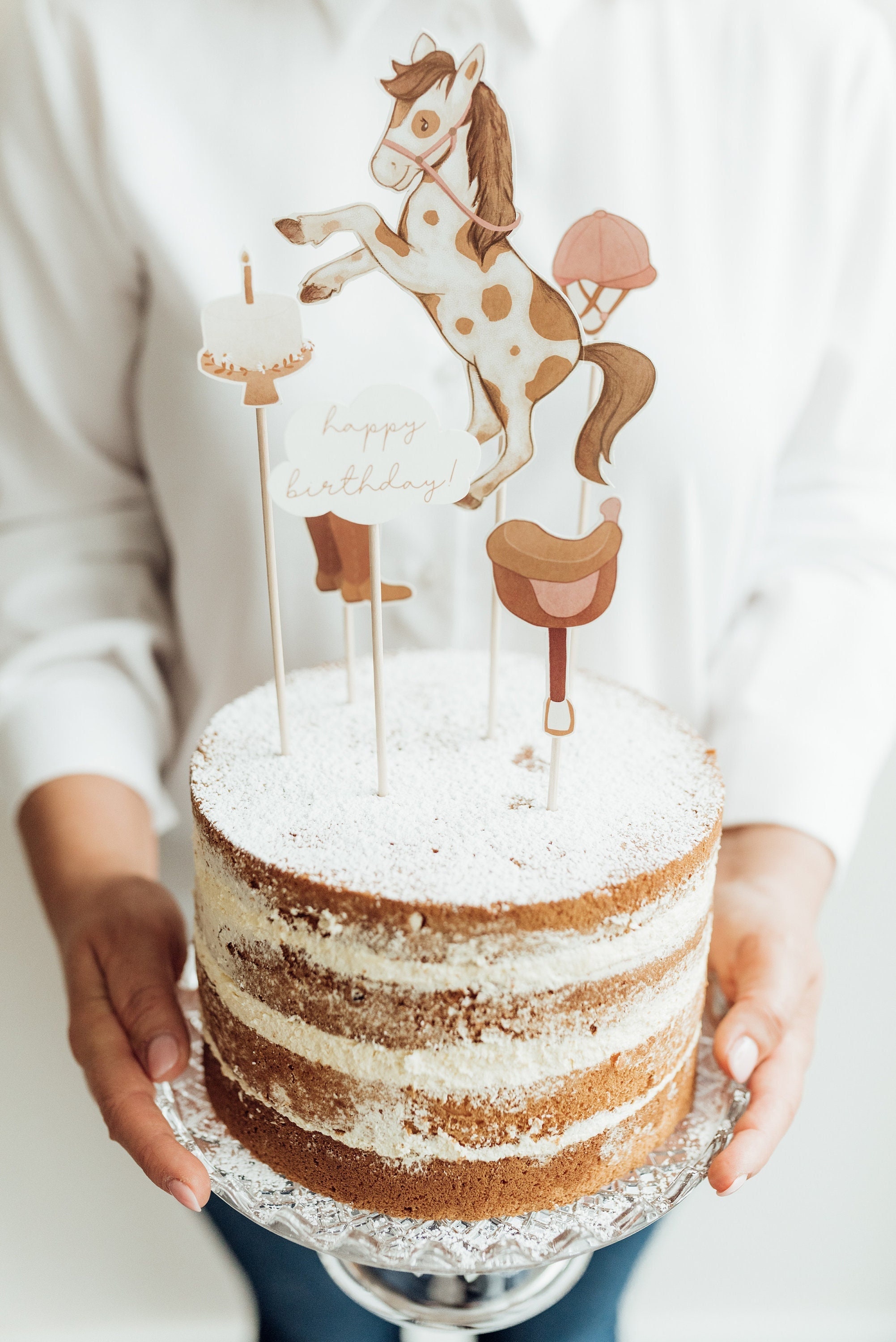 Jouets de cheval en plastique pour la décoration de gâteau Chi, faveurs de  fête d'anniversaire