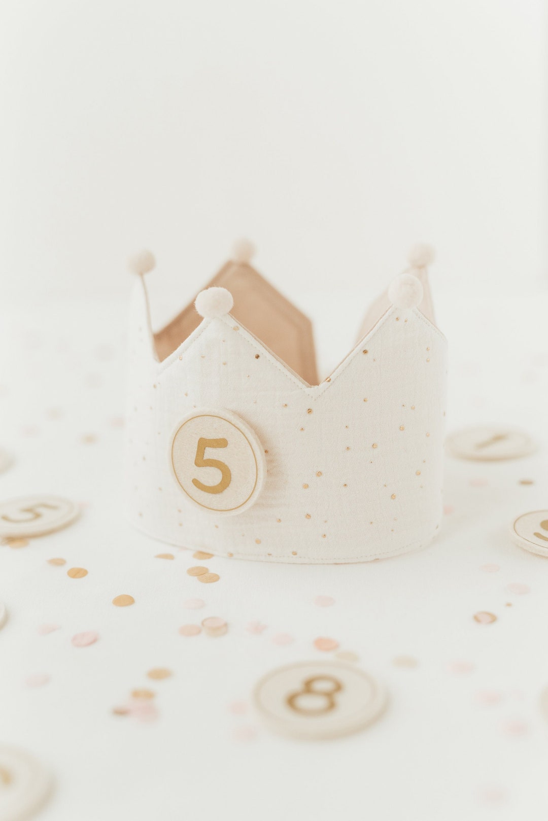 Geburtstagskrone Für 2-jährige - Prinzessinnen Krone Mit Blumen Für Kindergeburtstag