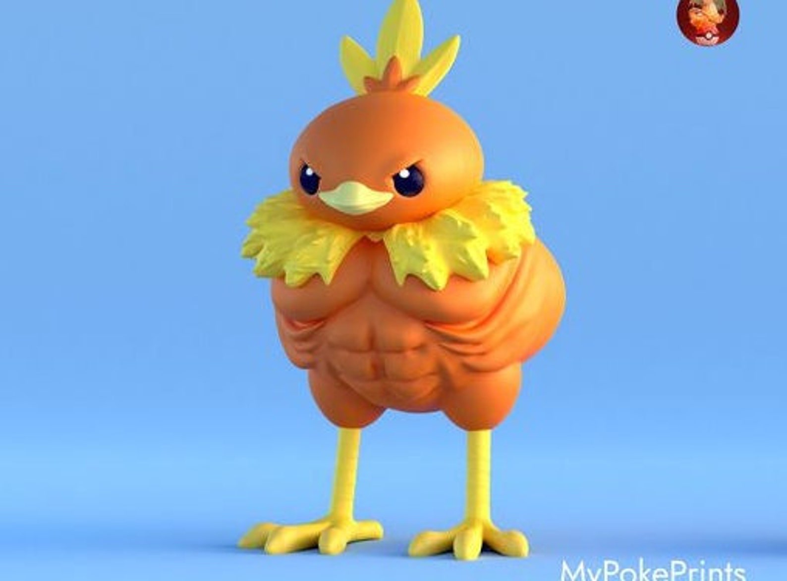 Buff Torchic Starter Pokemon 3D Print 3D Printed Multiple Etsy