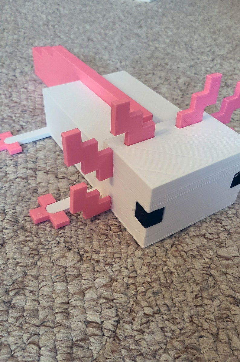 Minecraft Axolotl 3D Printed Minecraft 3d Print - Etsy Finland
