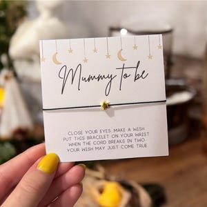 Mummy to Be Wish Bracelet | New Mum | New Baby Gift, Baby Shower Favour, Motherhood Keepsake, Star Charm Bracelet