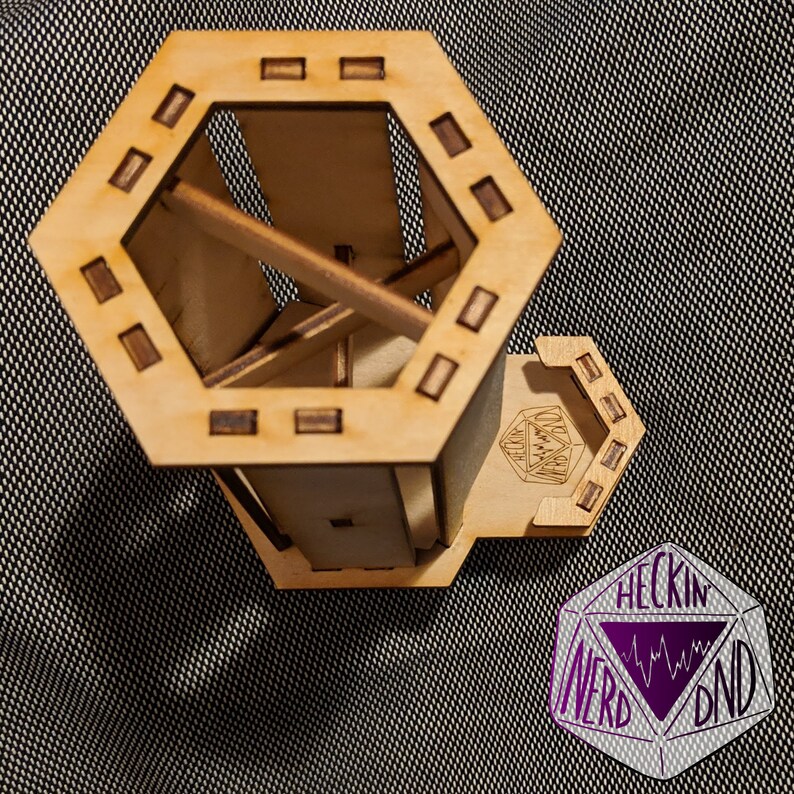 Lasercut Dice Tower for DnD Etsy
