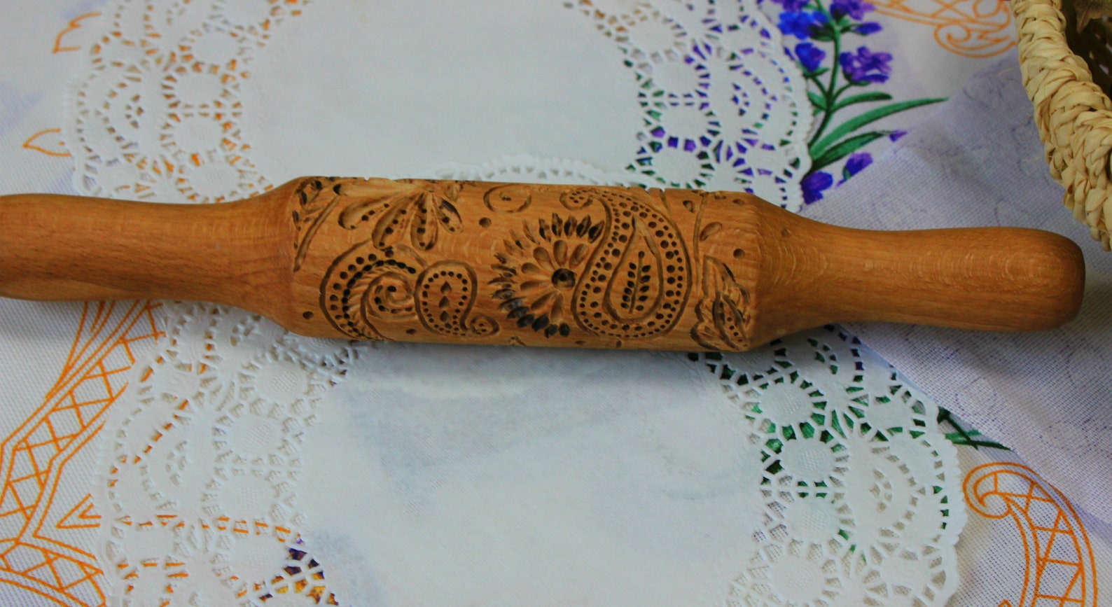 Rolling pin embossedengraved rolling pin rolling pin Etsy