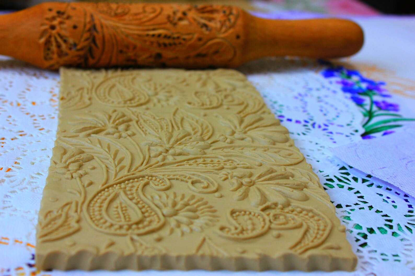 Rolling pin embossedengraved rolling pin rolling pin Etsy