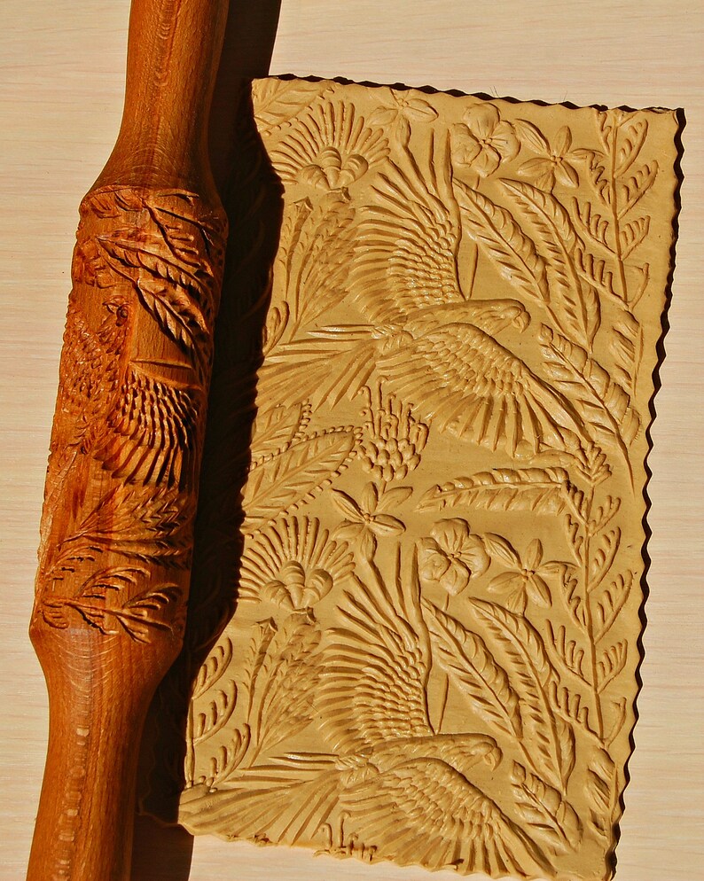 Rolling pin embossing rolling pin wood engraving roller Etsy
