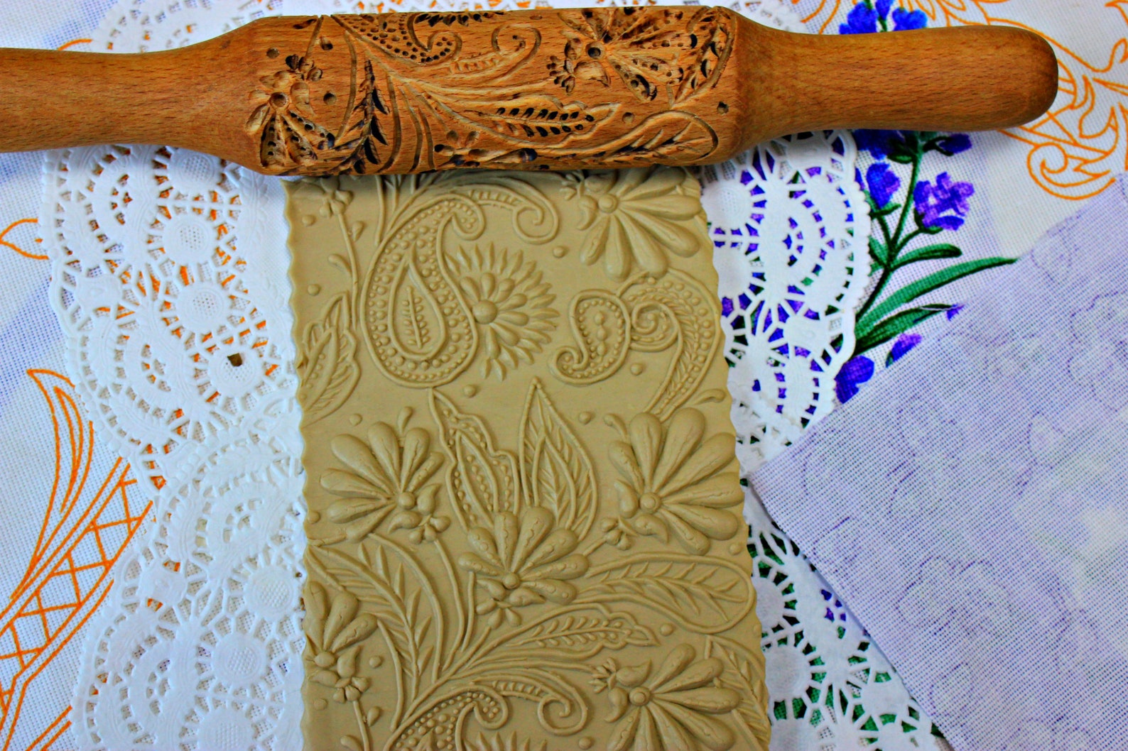 Rolling pin embossedengraved rolling pin rolling pin Etsy