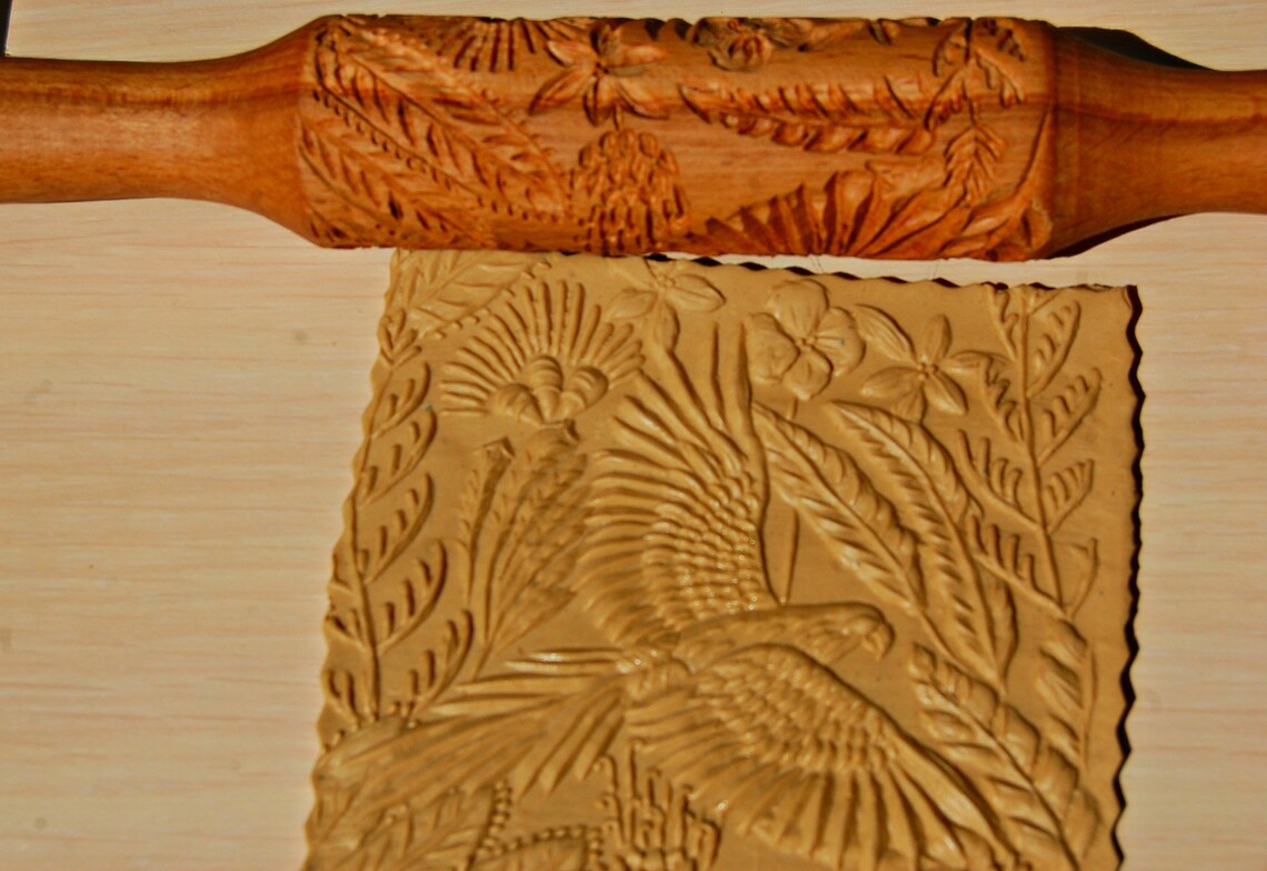 Rolling pin embossing rolling pin wood engraving roller Etsy