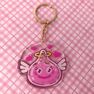 CLEARANCE Angel Slime Glitter Acrylic Keychain