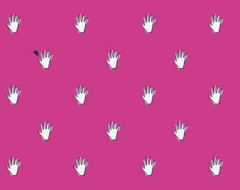 REMNANT - Pink & White Hand Viscose Jersey Fabric 71CM x 150CM