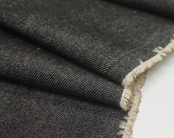 7.5oz Black Denim Fabric