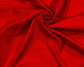 Poppy Red Plain Cotton Canvas Fabric