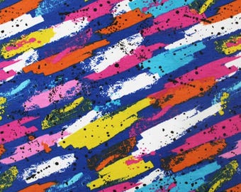 Tela de felpa francesa abstracta y colorida