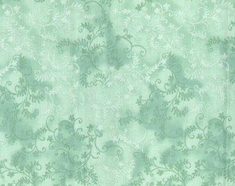 Mint Vine Cotton Fabric