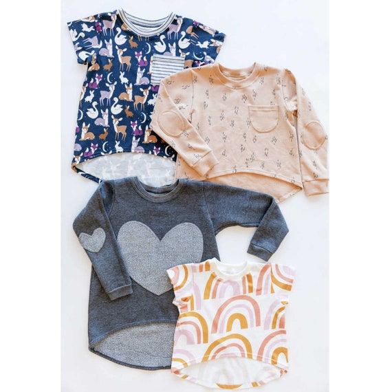 Mini Briar Sweater and T-shirt - 2-12 Yrs - Megan Nielsen Patterns - Sewing Pattern Mini Briar Sweater and T-shirt - 2-12 Yrs - Megan Nielsen Patterns - Sewing Pattern