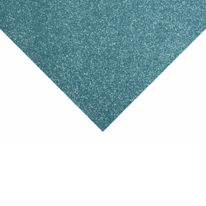 Light Blue Glitter Felt Sheet - 23 x 30cm