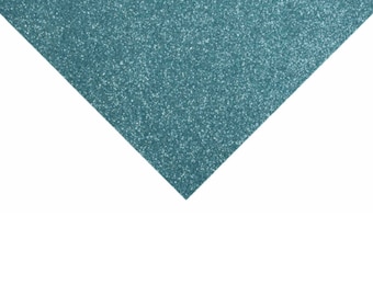 Lámina de fieltro con purpurina azul claro - 23 x 30 cm