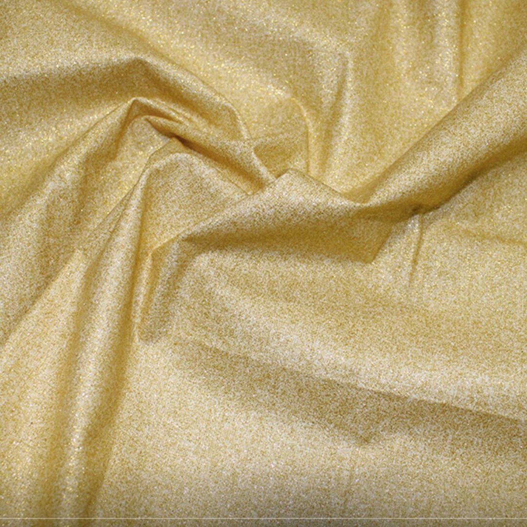 Gold Glitter Cotton Fabric Etsy
