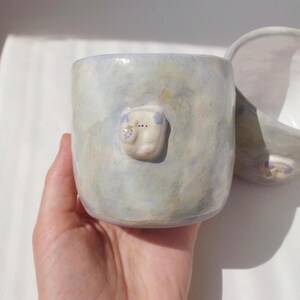 Cute tumbler, pottery mug image 6