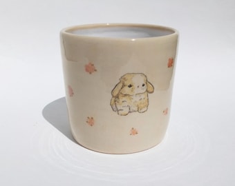 Bunny tumbler, small rabbit tumbler