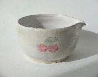 Cherry spouted matcha bowl