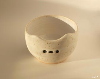 Speckled bear matcha bowl