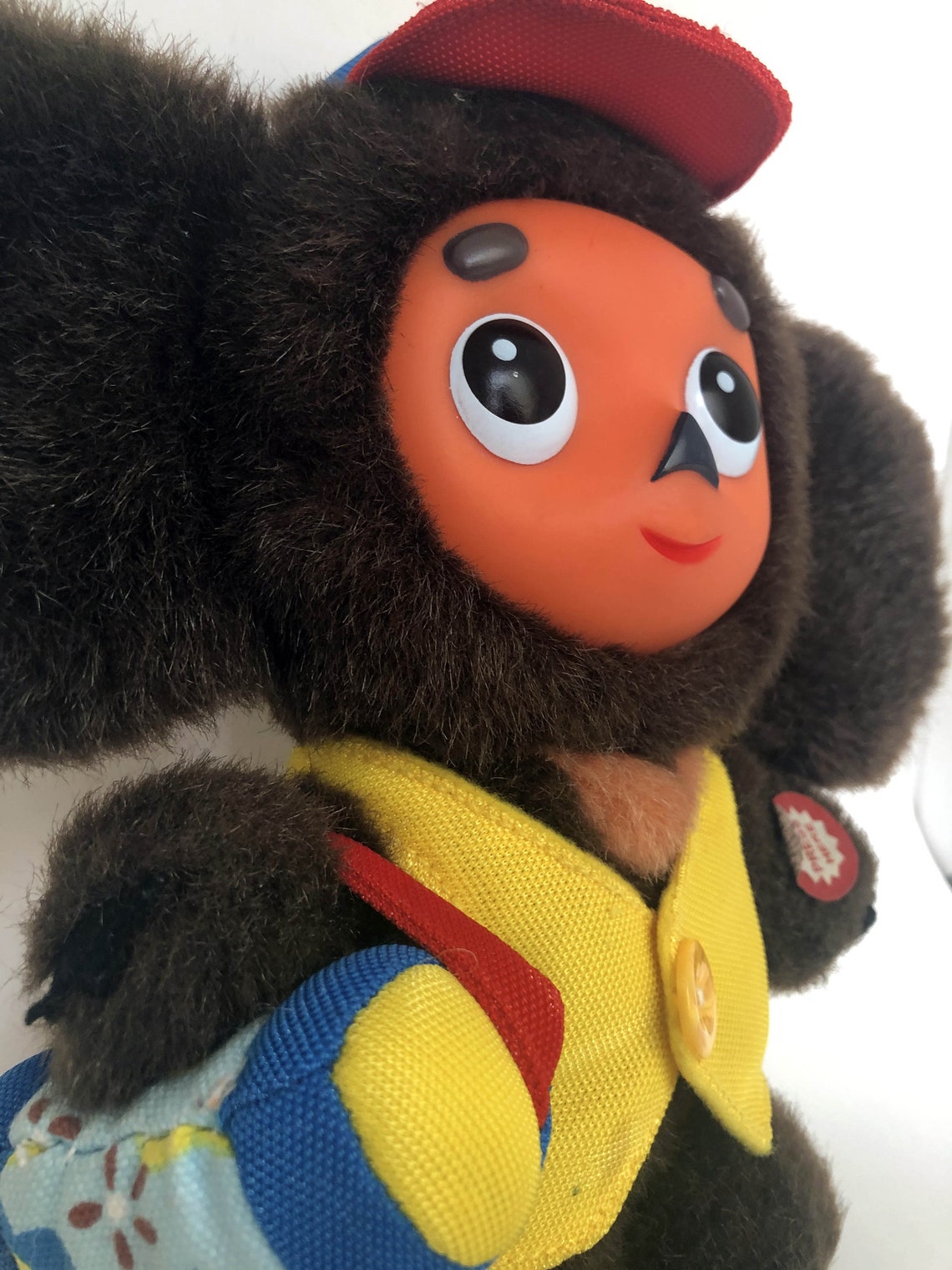 Russian CHEBURASHKA Plush with vinyl face sounded | Etsy