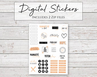 Digital Stickers | Classy AF | Adulting Stickers for Digital Planners