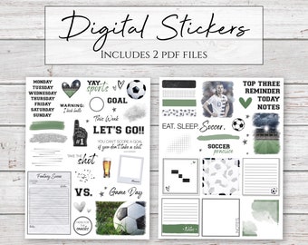 Digital Stickers | Eat. Sleep. Soccer. | Sports Stickers for Digital Planners