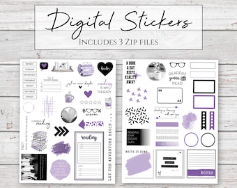 Digital Stickers | Readers Gonna Read | Reading Stickers for Digital Planners