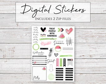 Digital Stickers | Watermelon Sugar | Fruit Stickers for Digital Planners