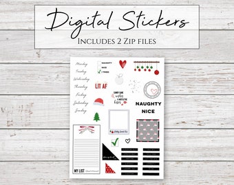 Digital Stickers | Christmas Stickers for Digital Planners